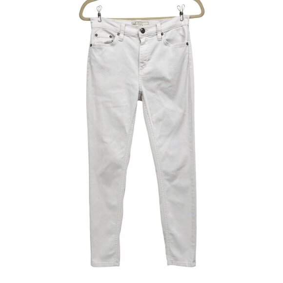 Free People Hi-Rise White Denim Skinny Jeans Womens 26 - Picture 1 of 8